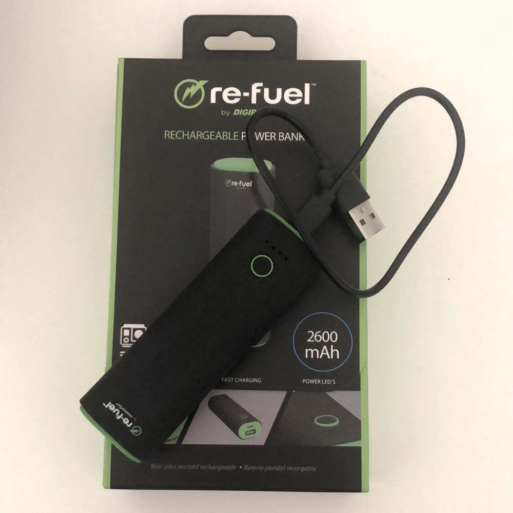 Refuel Power Bank by DIGIPOWER 2600 mAh